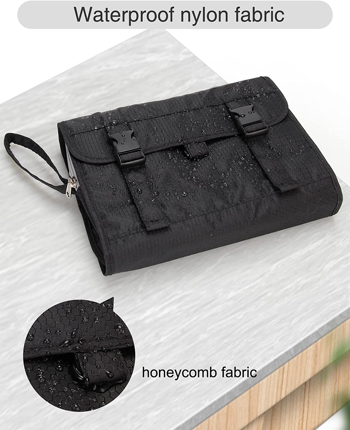 Relavel Travel Hanging Toiletry Bag(Black)