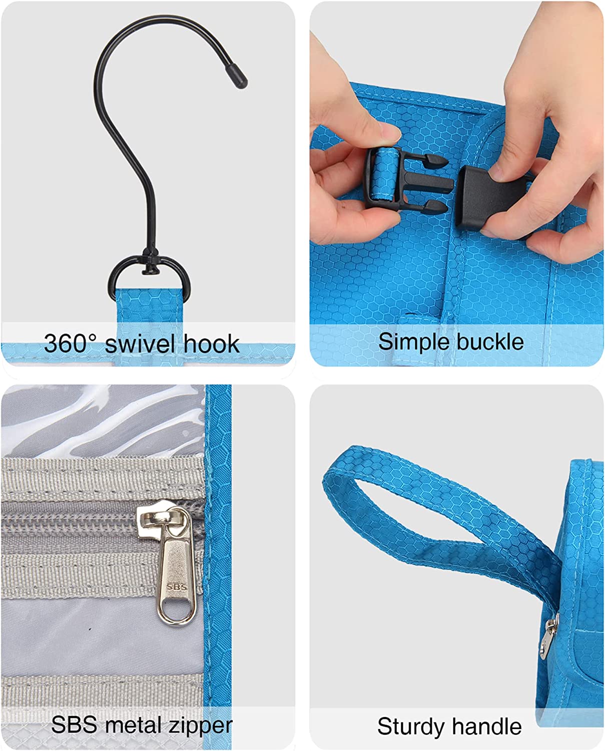 Relavel Travel Hanging Toiletry Bag(Blue)