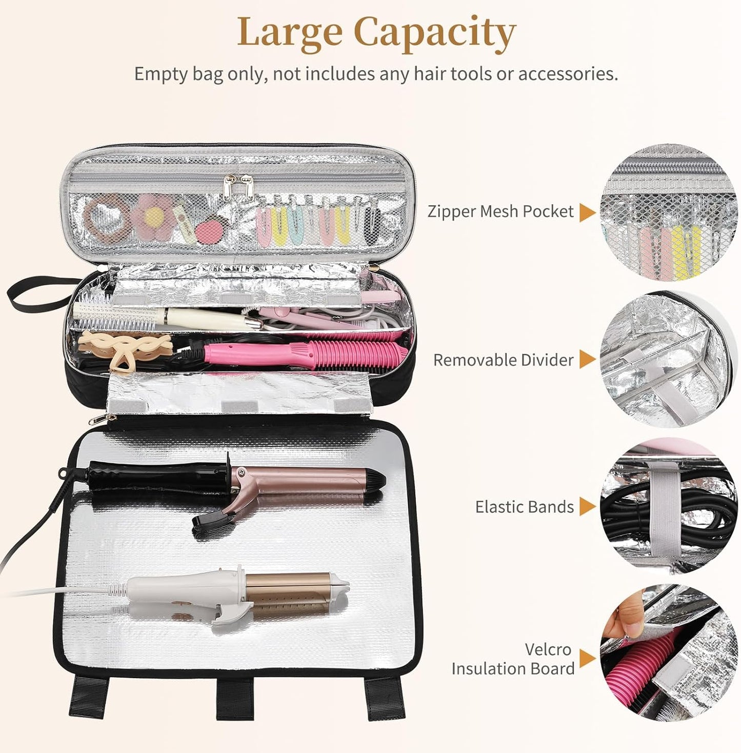 2-in-1 Design Portable Hair Styling Tool Organizer Storage