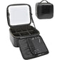 Relavel Black Small Makeup Case with Light Up Mirror