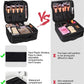 Black small makeup case with Plastic Adjustable Dividers