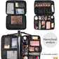 Black Large Crocodile Skin Texture Makeup Case