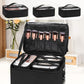 Large Makeup Case with 3 Clear Bags and Lipstick Plate