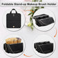 Large Capacity Foldable Travel Makeup Brushes Case Makeup Bag with Detachable Dividers