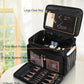 Large Makeup Bag Professional Cosmetic Bag with 4 Clear Bag