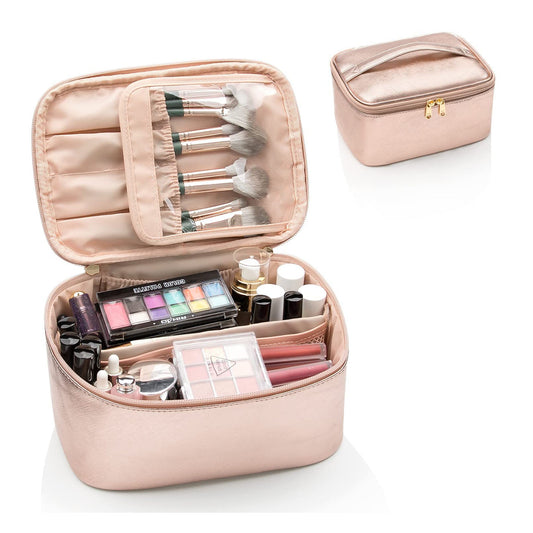 Relavel Large Makeup Bag Rose gold