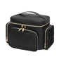 Large Makeup Bag with Makeup Brush Compartment & Two Side Pockets