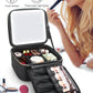 Relavel Black Small Makeup Case with Light Up Mirror