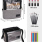 Makeup Brush Case Stand-up (gray, Small)