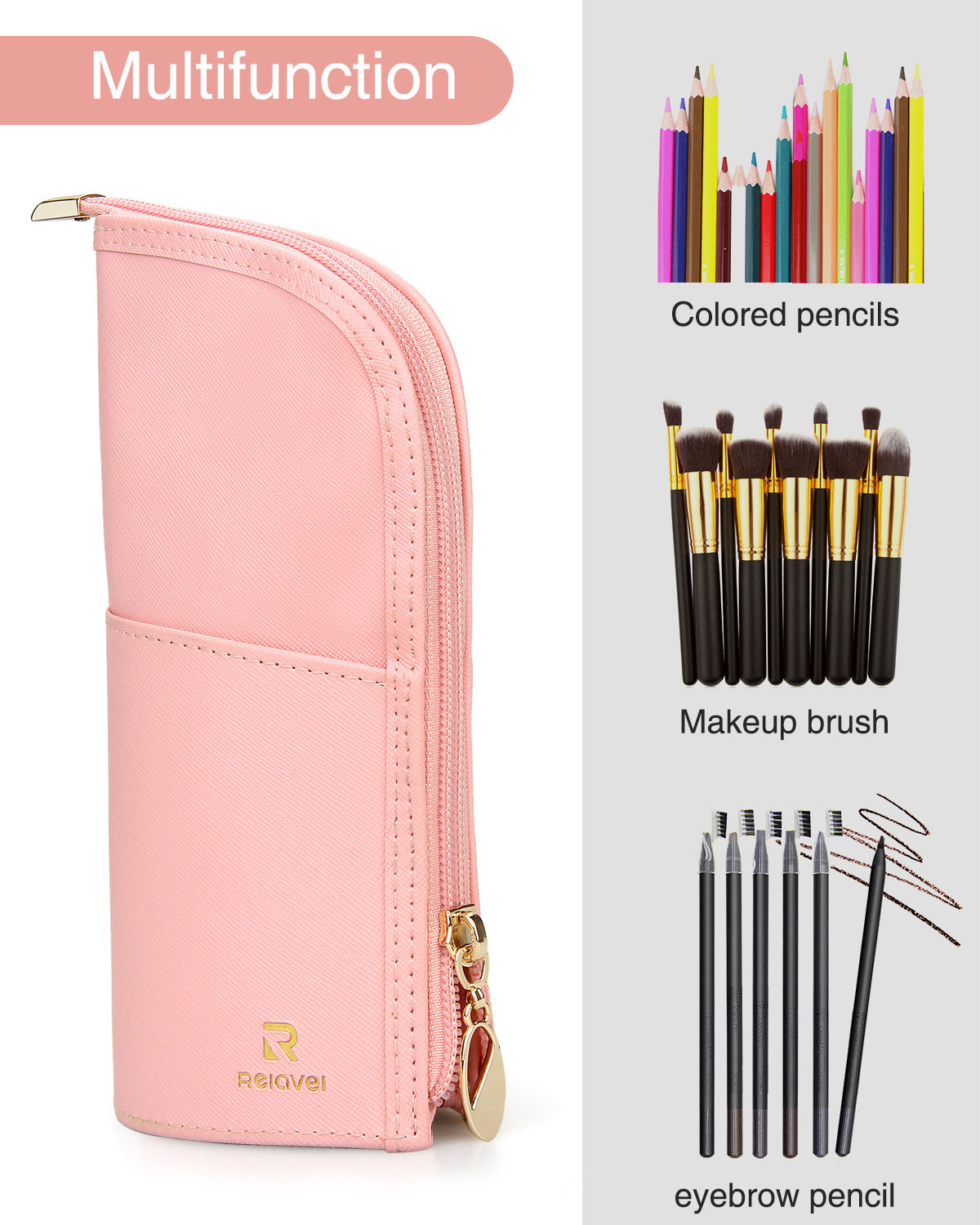 Pink Makeup Brush Holder