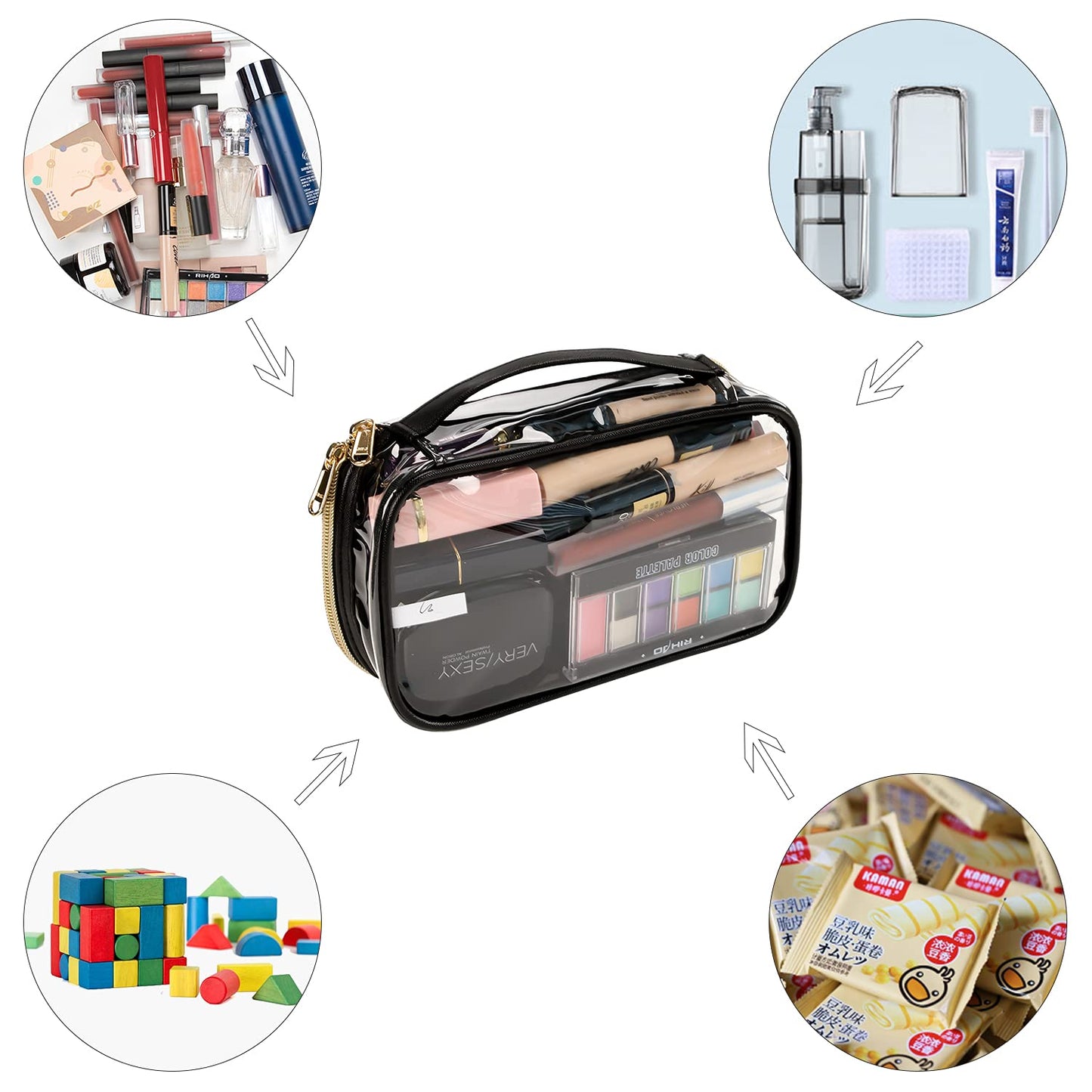 Relavel Portable Clear Makeup Bag