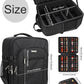 Professional Extra Large 3 Layer Makeup Backpack with 4 Small Cosmetic Bag and Removable Lipstick Board