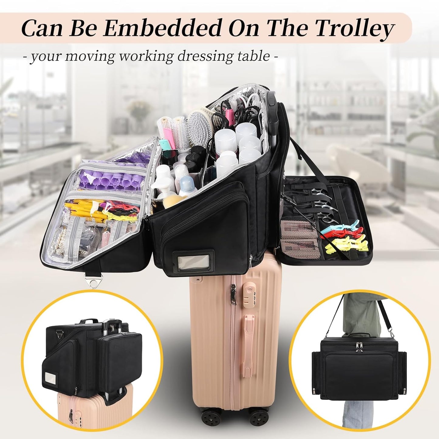 Professional Large Hairstylist Traveling Bag