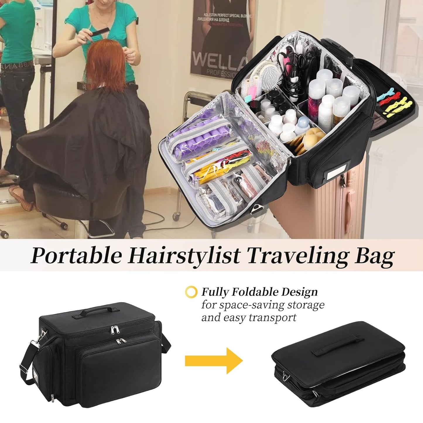 Professional Large Hairstylist Traveling Bag