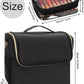 Professional Large Travel Makeup Bag with 4 Clear Bag and Adjustable Dividers and Shoulder Strap