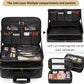 Rolling Extra Large 3 Layers Makeup Train Case with 3pcs Traveling Bags