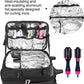 Rolling Extra Large Barber Makeup Backpack with Heat Insulation Layer and Adjustable Dividers