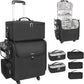 Rolling Hairstylist Makeup Train Case with 4 Wheels and Large Makeup Case