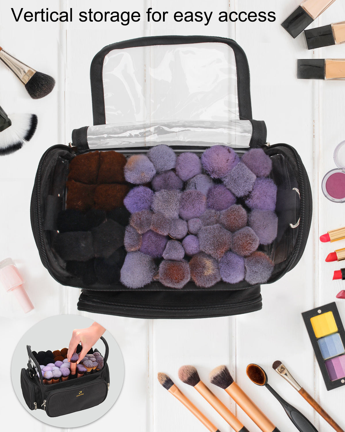 New clapboard brush bucket bag Makeup Case