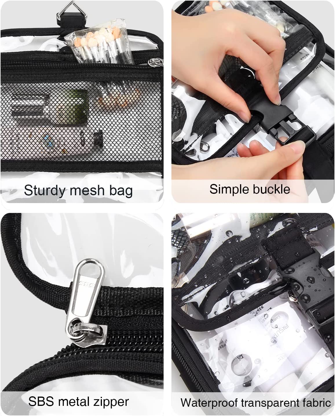 Relavel TSA Approved Clear hangingToiletry Bag for Women and Men