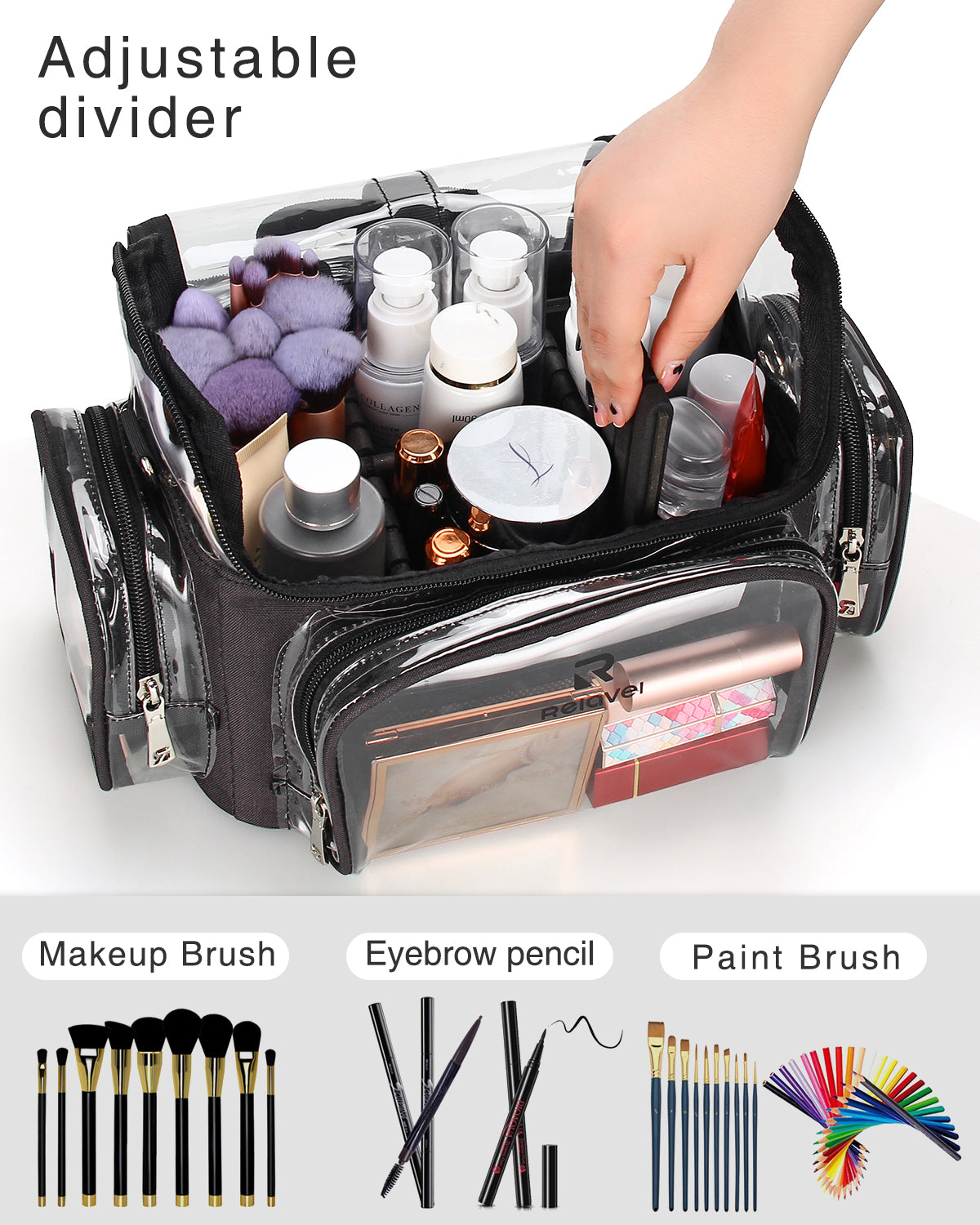 Clear Hanging Makeup Bag And Pro Makeup Backpack For Makeup Artists