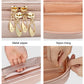 Cross Pattern Rose Gold Small Travel Makeup Bag Cosmetic Bag