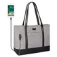 Gray USB Laptop Tote Bag for Women Work Bag 15.6 inch