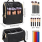 Professional Makeup Artist Storage Container with Adjustable Dividers and Shoulder Strap (Black)