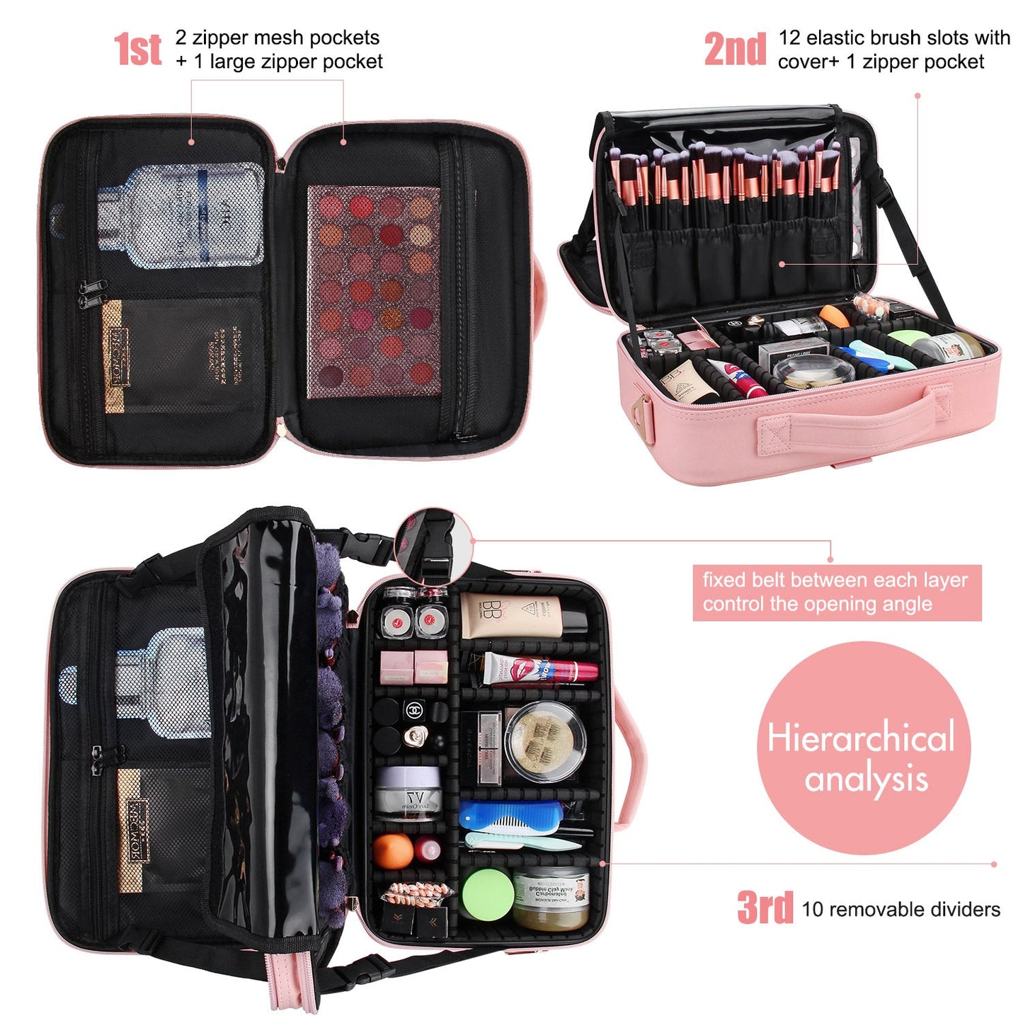 Pink Medium Makeup Case