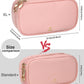 Pink Travel Cosmetic Bag for Women Girls Makeup Brushes Bag Portable 2 Layer Cosmetic Case