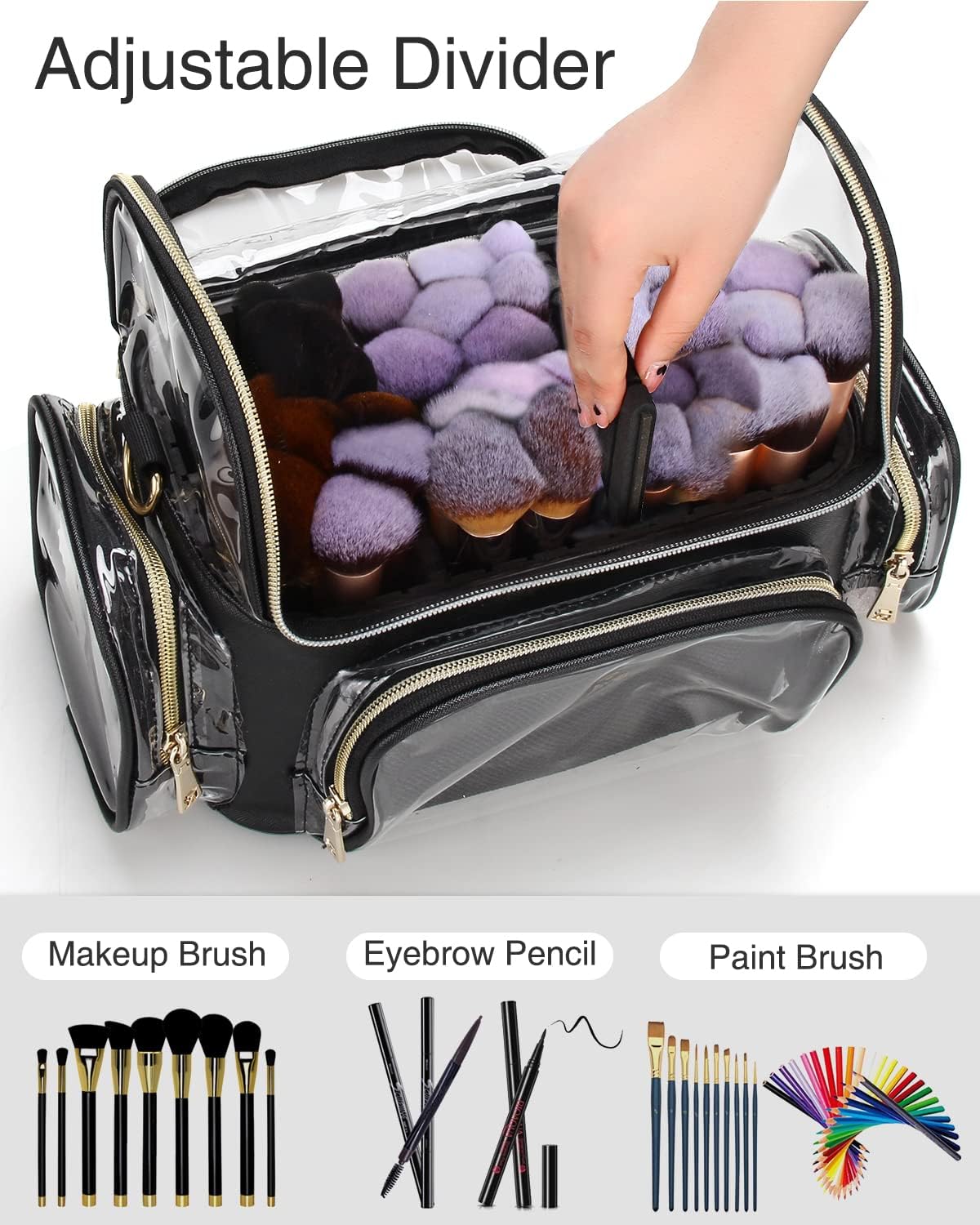 Professional New Clear Large Travel Makeup Bag