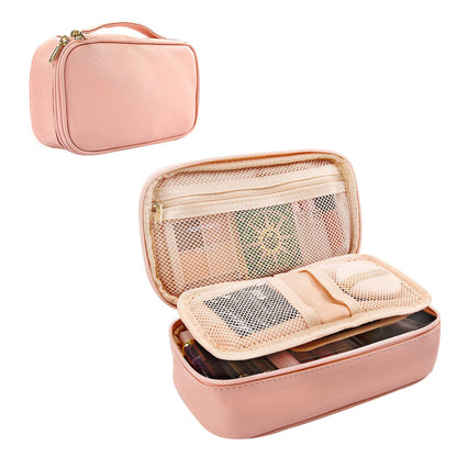Small Pink Portable Travel Makeup Bag