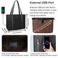 USB Laptop Tote Bag 15.6 inch Black